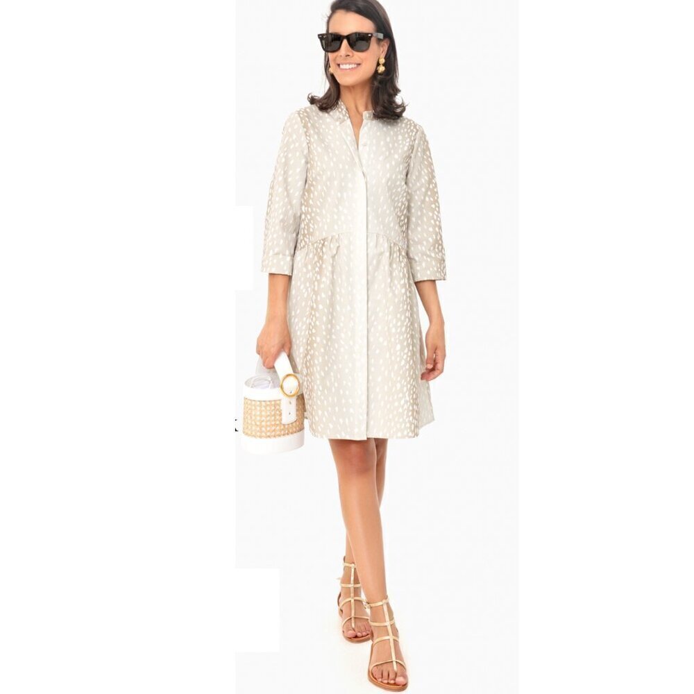 Tuckernuck Antelope Royal Shirt Dress Tan Button Front Collared Women’s XS NWT